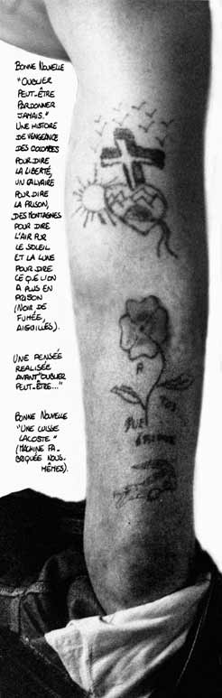 tatouage : prison de Bonne Nouvelle